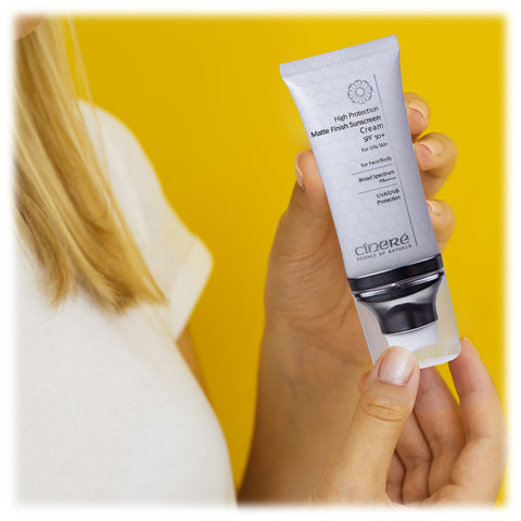 Cinere High Protection Matte Finish  Sunscreen Cream SPF 50+ for Oily Skin - 50ml