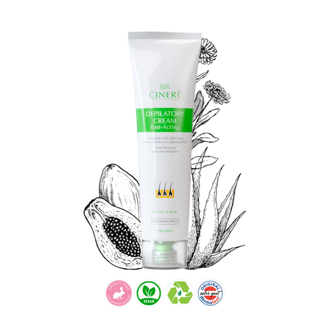 Cinere Depilatory Cream Fast-Action Soothing  100 ml (Face & Body)