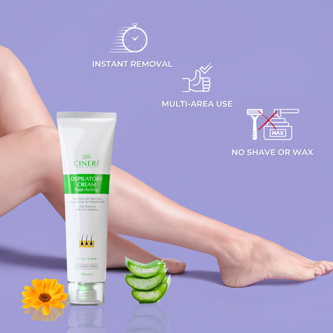 Cinere Depilatory Cream Fast-Action Soothing  100 ml (Face & Body)