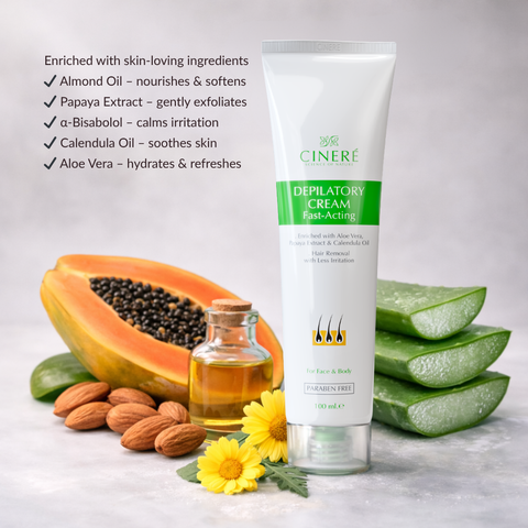 Cinere Depilatory Cream Fast-Action Soothing  100 ml (Face & Body)