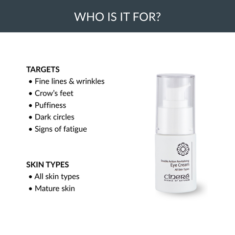 Cinere Double Action Revitalising Eye Cream 15ML