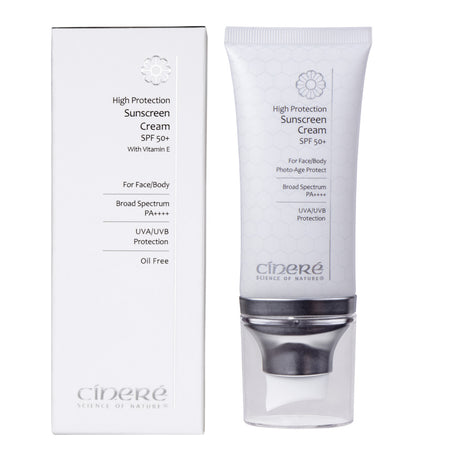 Cinere High Protection Sunscreen Cream SPF 50+ with Vitamin E - 50ml